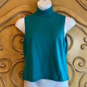 Bamboo Traders Turquoise Turtleneck tank top